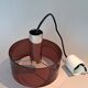 Oxar 1970 pendant light in smoked brown pvc.