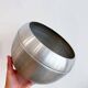 Vintage "apple" ice bucket - brushed metal Italy