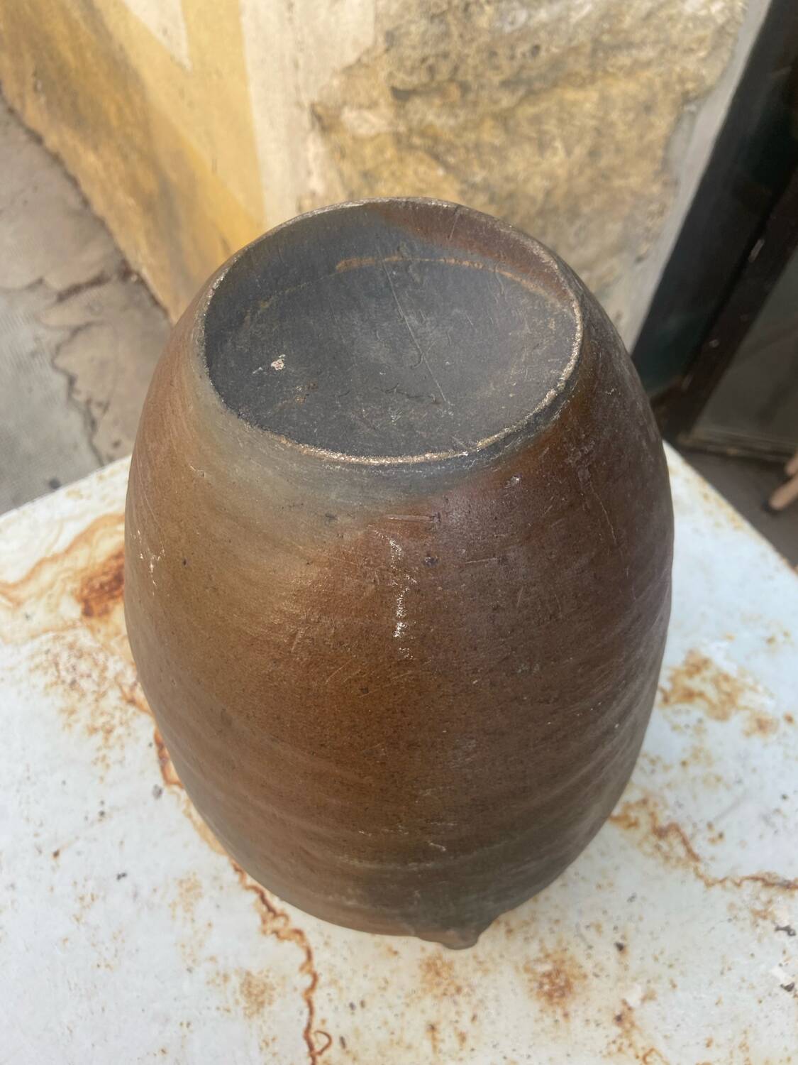 Large old terracotta vase