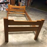 Maison Regain solid elm single trundle bed