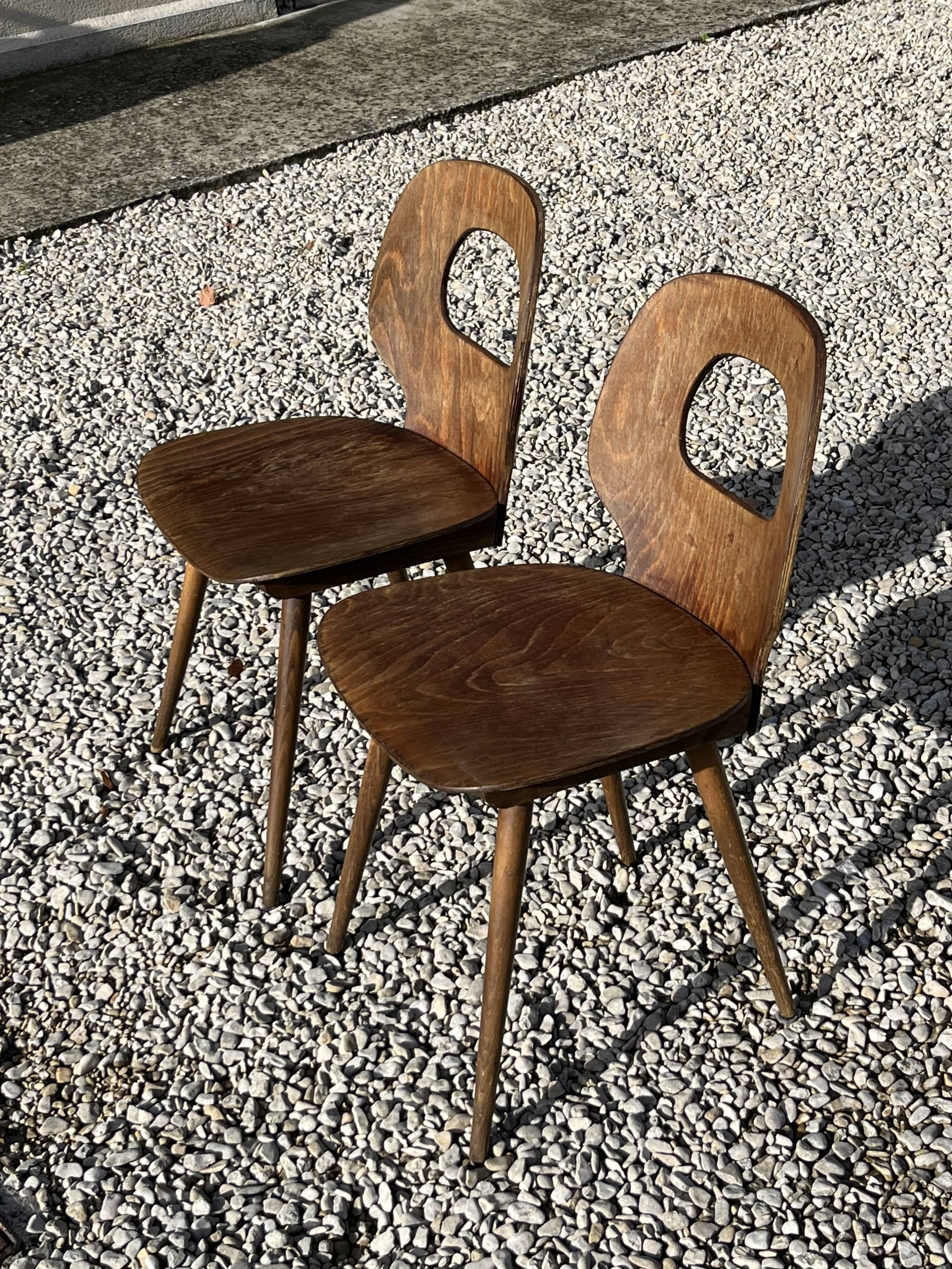 Pair of Baumann Fourmi chairs