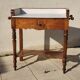 Vintage console hairdresser in walnut, Art Deco Louis Philippe style.