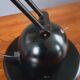 Lampe de bureau à balancier en métal noir, Italie années 1980