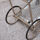 Vintage brass and glass bar trolley