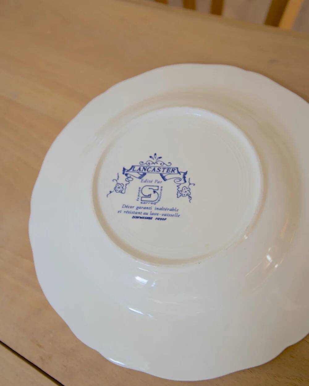 Blue plate Lancaster Sarreguemines