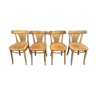 Suite de 4 chaises bistrot bois courbé viennoises
