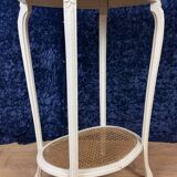 Louis XV Style Side Table or Pedestal Table in Lacquered Wood