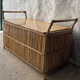 Coffre banc rotin vintage