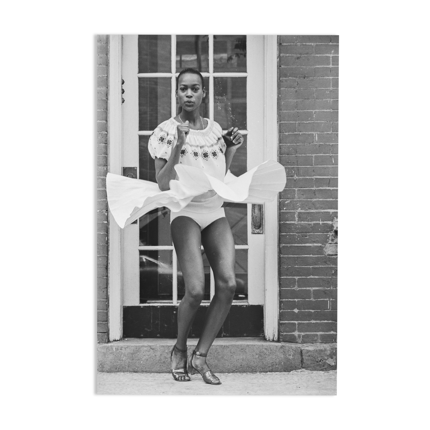 Silver barium photo print 1969 naomi sims mode format 30cmx45cm