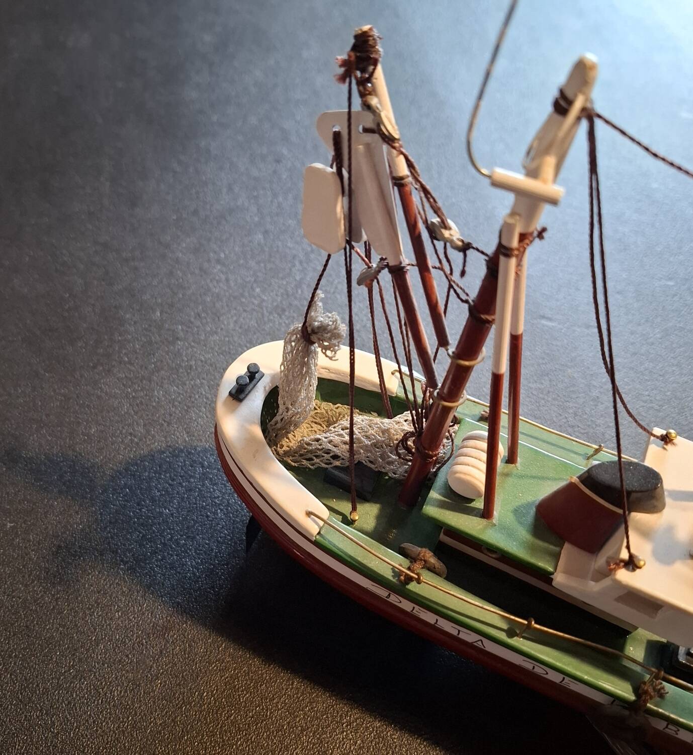 Old wooden trawler toy