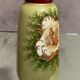 Opaline vase with fine nineteenth gold enamelled cartridge decoration