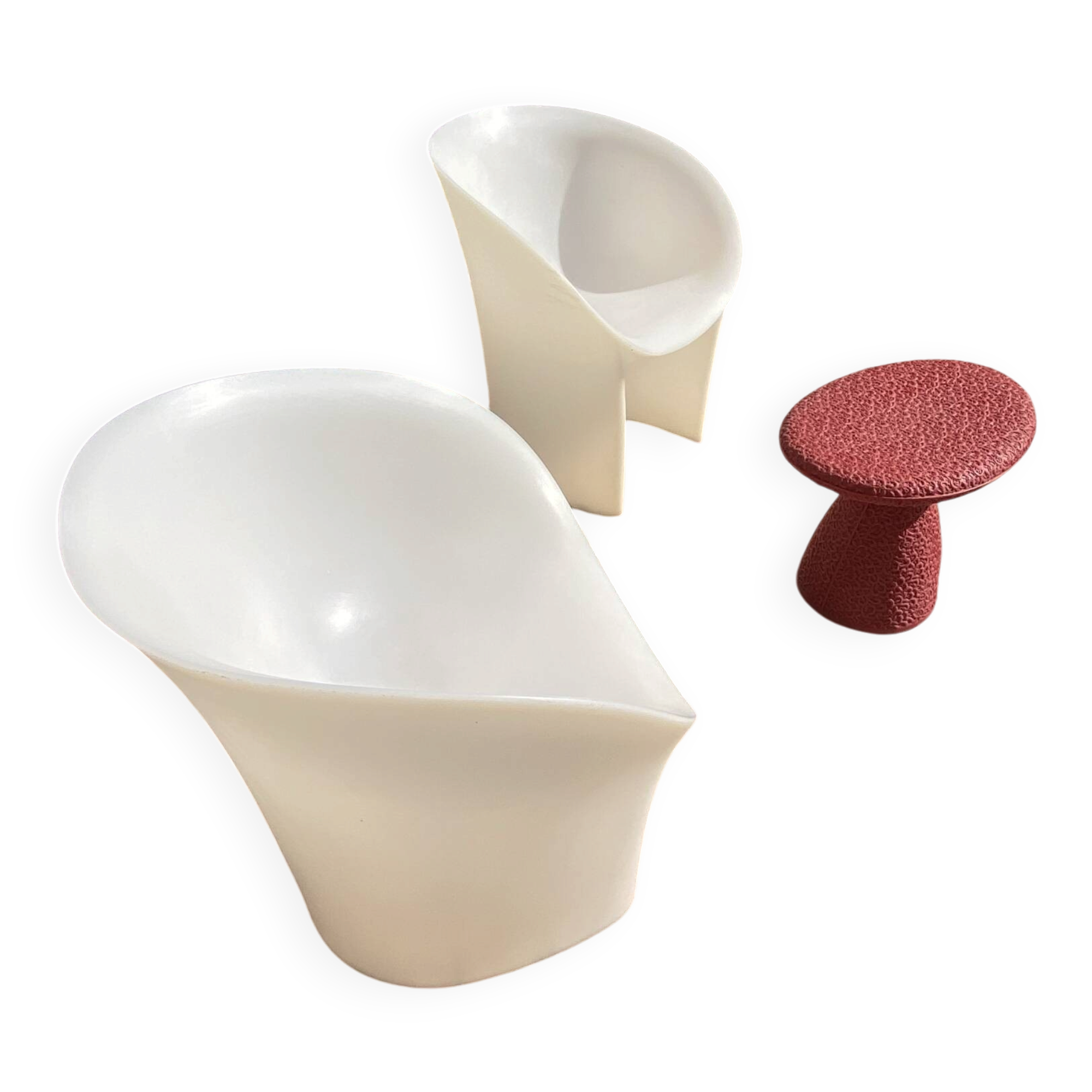 2 chaises moon par moroso, vendues par lot de 2