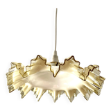 Suspension drapée verre blanc beige