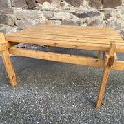 Table basse style scandinave Pin vintage 1970 déco bohème