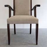 Pair of modernist mahogany bridge chairs from the 1940s/1950s