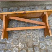 Vintage solid wood farm bench 100 cm – Rustic & chalet style 1960
