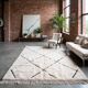 Tapis blanc Beni Ourain en laine 2.5X1.5m motif losange berbère tissé main