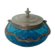 Pot to biscuit in verre bleu epoque art new debut xxy