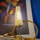Pair of vintage 1970 glass and metal wall lights