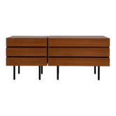 Duo de commodes en teck 1950