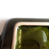 Former servant 3 compartments Glazed ceramic Signed Poët-Laval Vintage pottery 50s