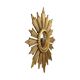 Vintage Wooden Sunburst Sun Mirror Convex France 51cm