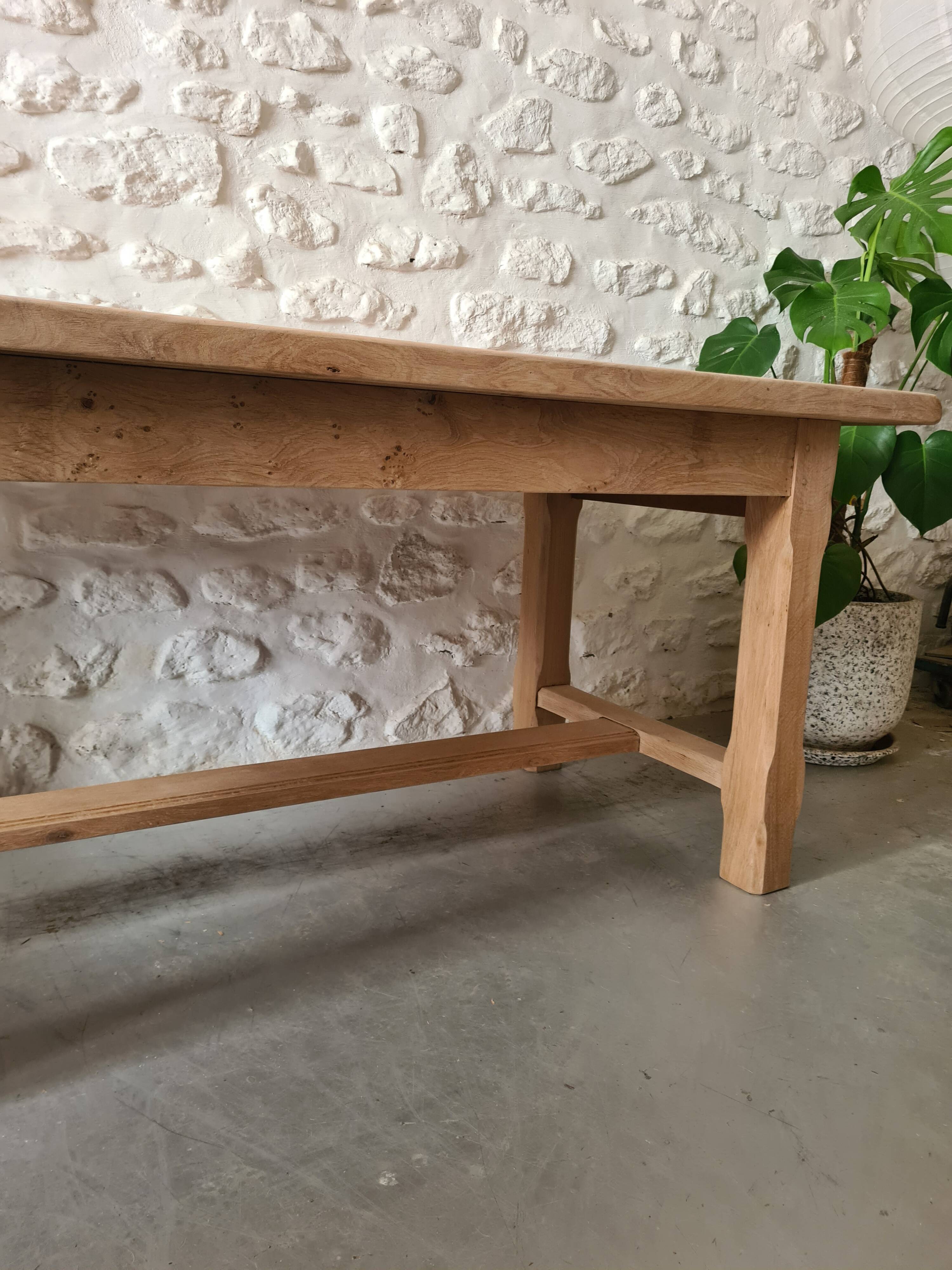 Solid oak farmhouse table