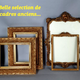 Old frame 33x26 foliage 29x22 cm wood gilded stucco gold leaf +glass SB158