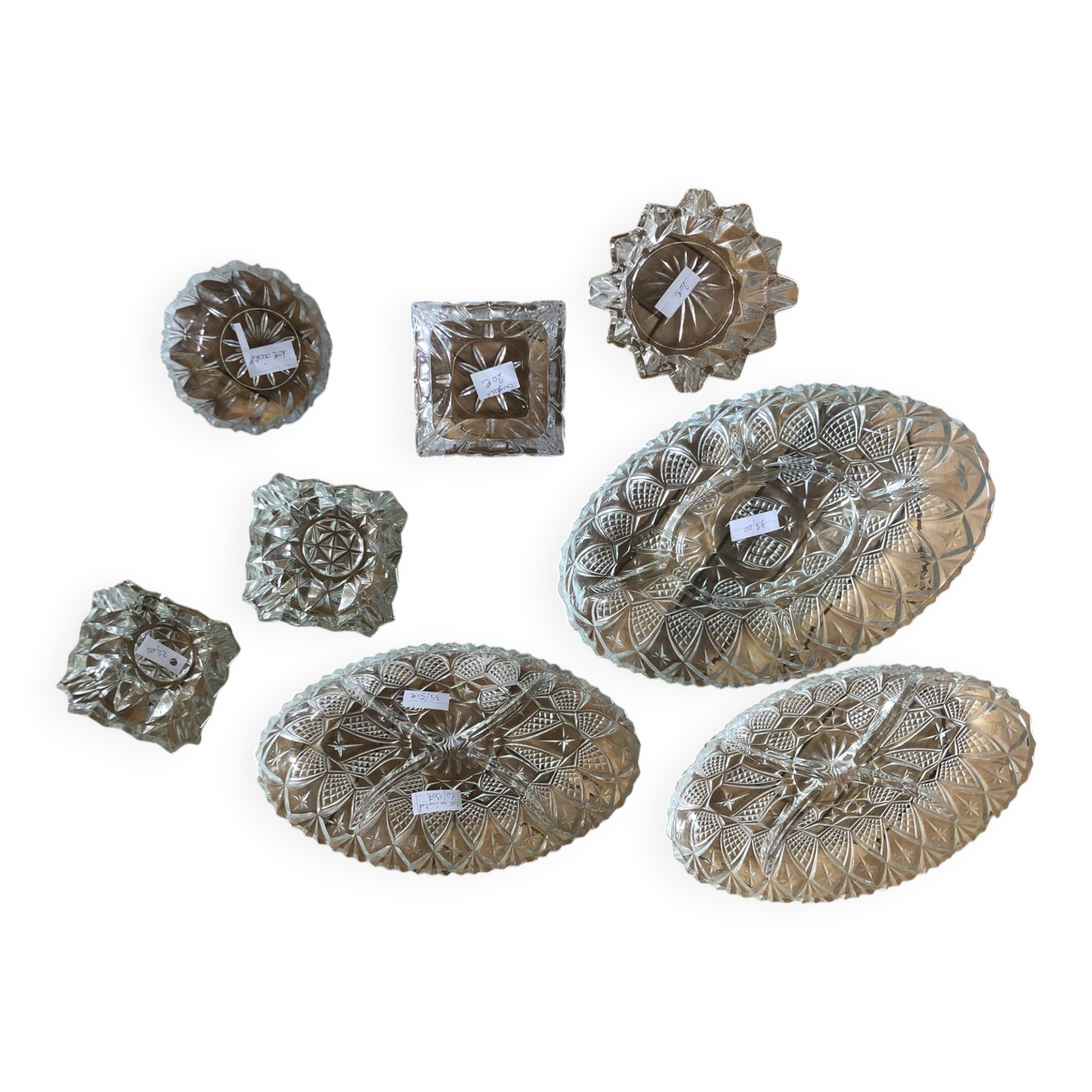 Crystal and glass set