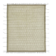 Tapis tribal tissé à la main, pièce unique, 249 cm x 312 cm, en laine beige.
