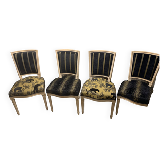 4 antique Louis XVI style Jacob chairs