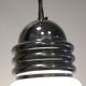 Lustre ampoule vintage opaline & chrome 1960s