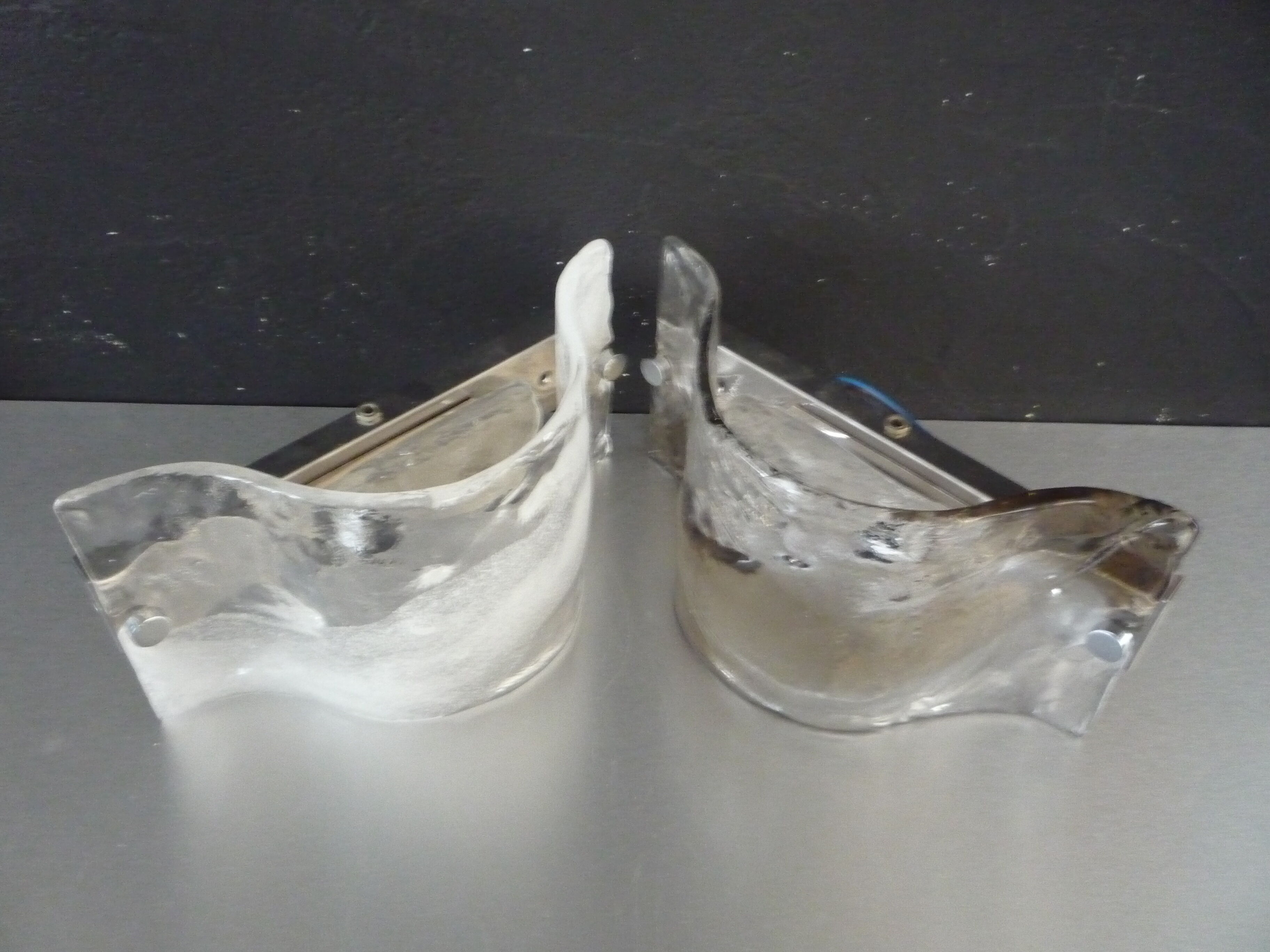 Paire d'appliques vintage Carlo Nason pour Mazzega  Murano