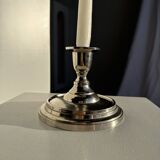 Small shiny silver-plated candlestick H11 D13