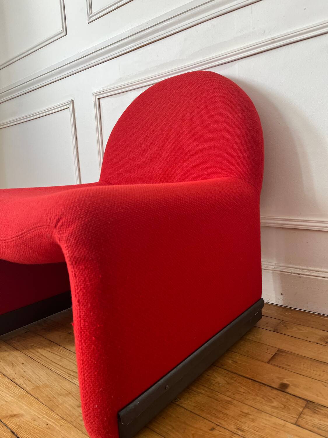 Vintage wool fireside chair