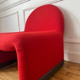 Vintage wool fireside chair