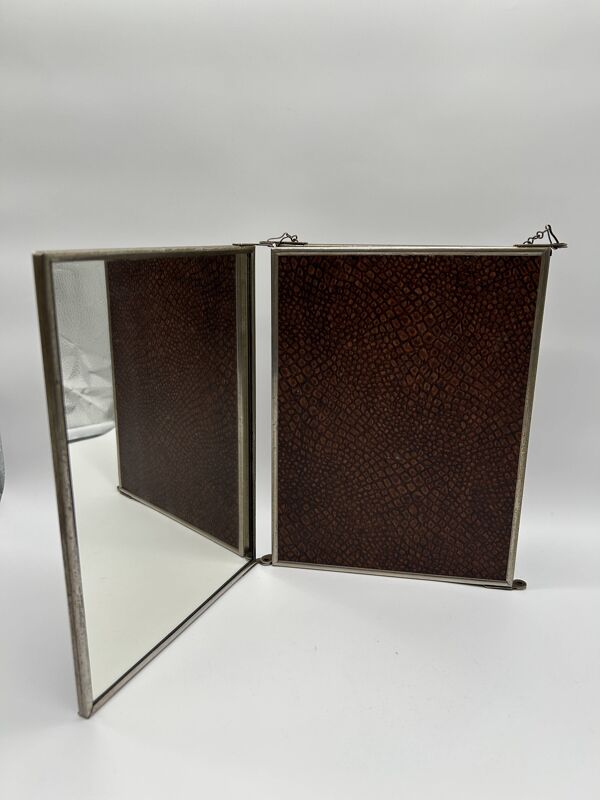 Miroir triptyque de barbier - circa 1920