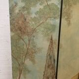 Screen with three painted leaves, 20th century