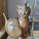 Sculpture chat bois