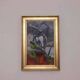 Original Swedish oil on canvas – “Winter Cyclamen” by Majken Bergvin (1922–2012) – 1965 – vintage & framed – 62 × 43 cm