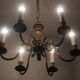 Vintage six-arm chandelier, 1970's.