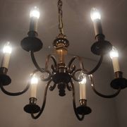 Vintage six-arm chandelier, 1970's.