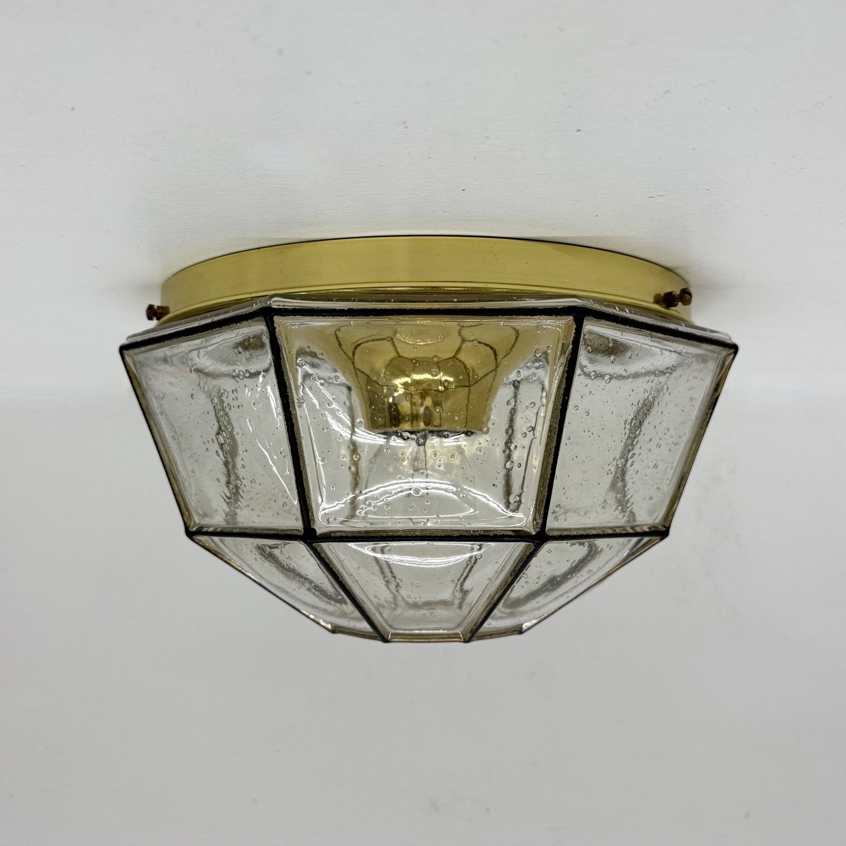 Limburg Glashütte ceiling lamp , 1970s