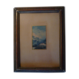 Old gouache from the end of the 19th century, miniature, signed Charles Penol