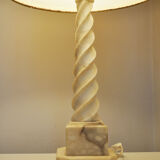 Twisted marble column lamp