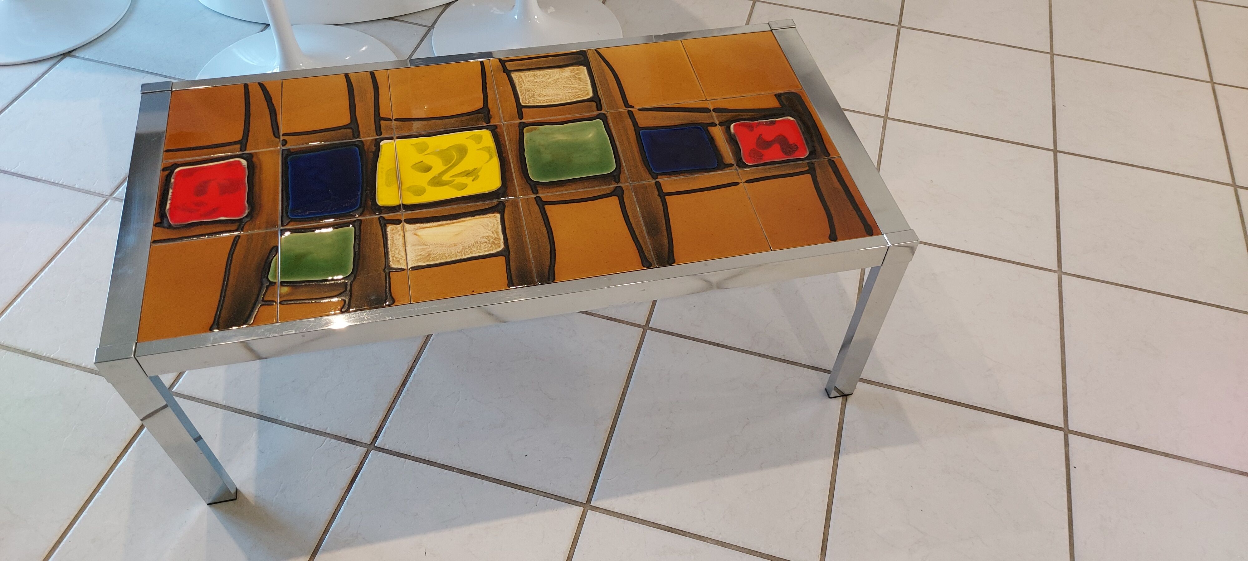 Vintage ceramic coffee table 1970s
