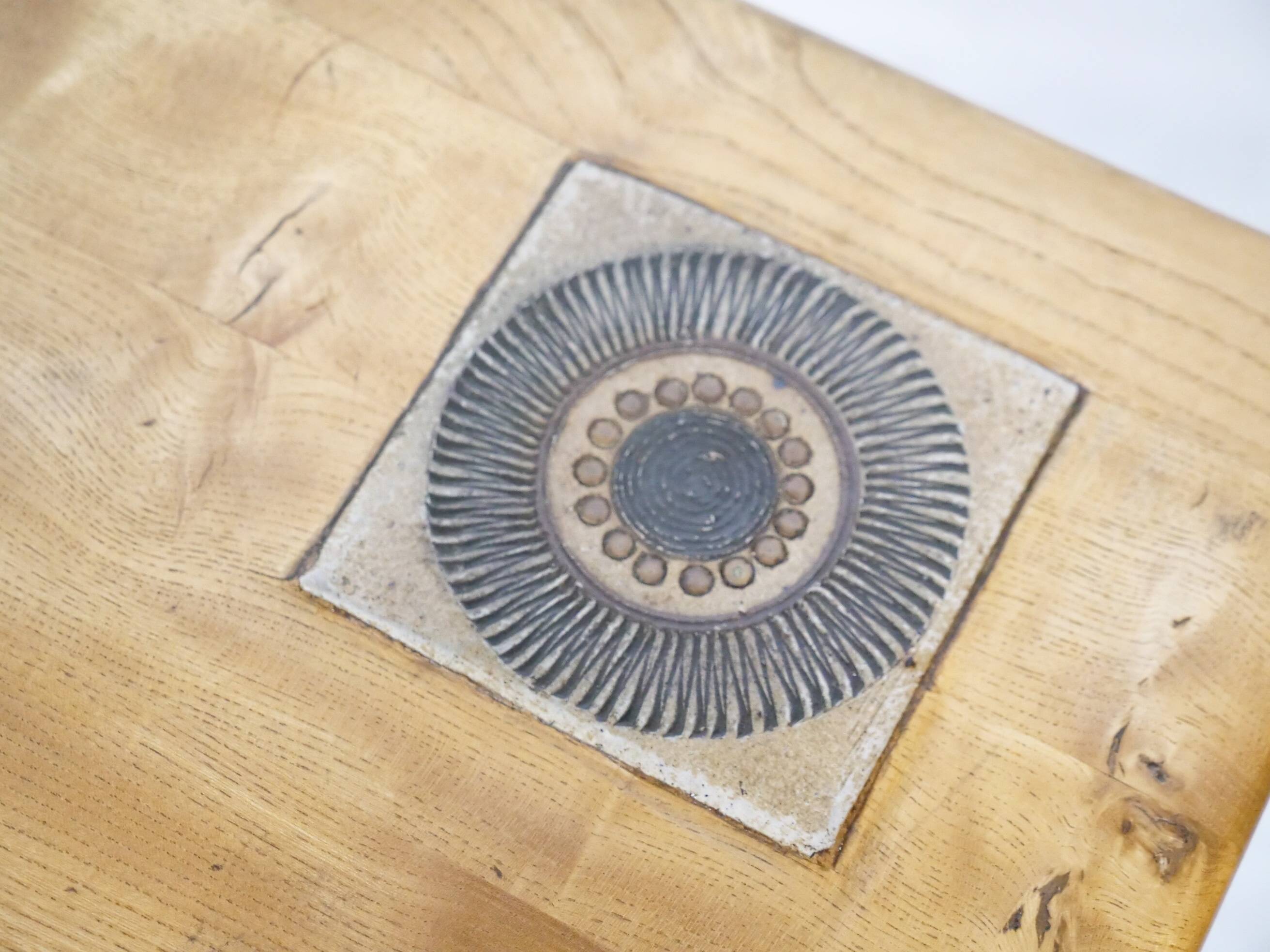 Mid-Century Elmwood Coffee Table in Solid Wood, Germany, 1960s