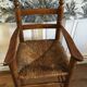 Chaise haute enfant bois massif vintage