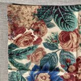 Set of 3 cushion covers in burgundy floral cotton