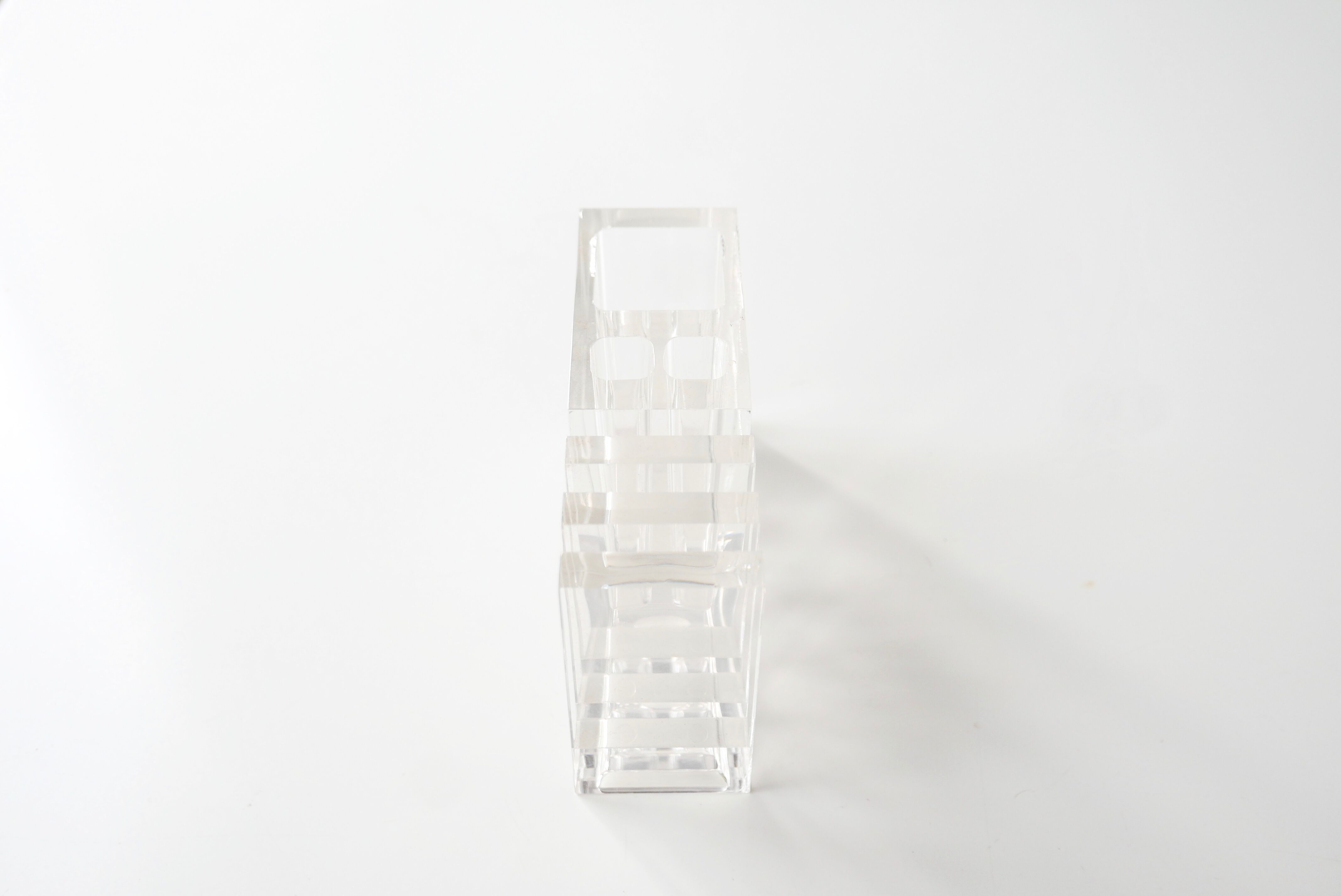 Guzzini pencil jar in plexiglass by Manlio Ciocca, 70s